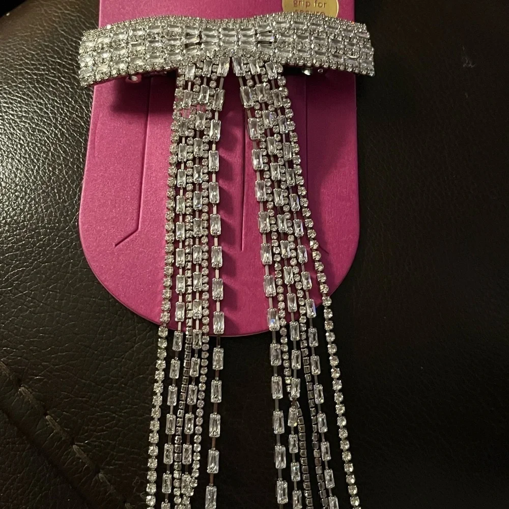 Hair bow cubic zirconia classic stones